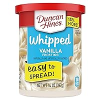 Duncan Hines Whipped Vanilla Frosting, 8-14 OZ Cans (Pack of 2)