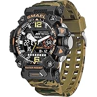 findtime Watches Men's Military Digital Watch for Men Camouflage Watch Men Sporty 5ATM Waterproof Outdoor Tactical Watch 12/24H LED Stopwatch Shockproof Alarm Date