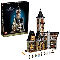 LEGO Icons Haunted House Building Set 10273, Haunted House Kit, Creative Crafts for Adults and Family, Powered Up Ready Building Kit with 10 Minifigures, Halloween Decoration to Build Together