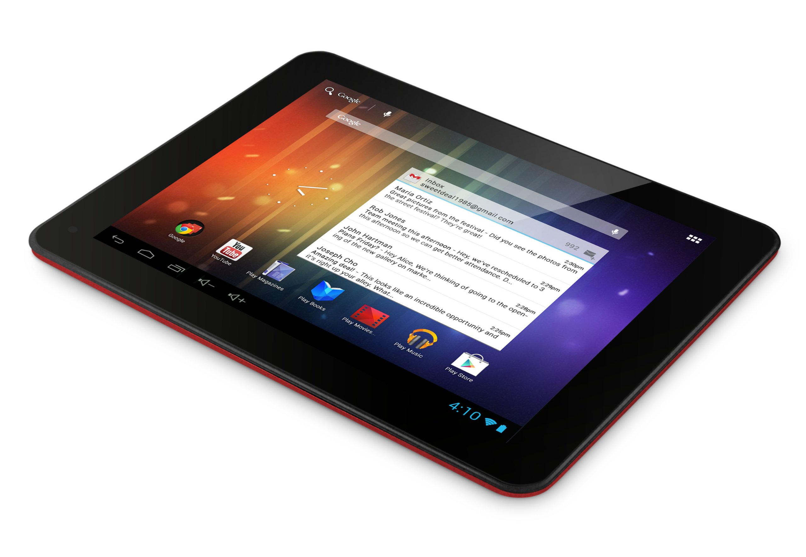 Ematic EGP008RD 8.0-Inch 8GB Pro Multi-Touch Tablet with Android 4.1 Jelly Bean (Red)