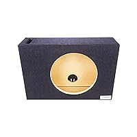 Bbox Single Vented 12 Inch Subwoofer Enclosure - Pro Audio Tuned Single Vented Car Subwoofer Boxes & Enclosures - Premium Subwoofer Box Improves Audio Quality, Sound & Bass - Nickel Finish Terminals