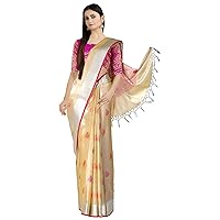 Chandrakala Banarasi Saree for Women with Unstitched Blouse Piece Indian Wear (1395)