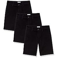 Amazon Essentials Boys and Toddlers' Uniform Woven Flat-Front Shorts-Discontinued Colors, Multipacks
