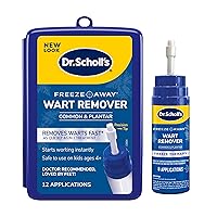 Dr. Scholl's Freeze Away WART Remover, 12 Applications // Doctor-Proven Freeze Therapy to Remove Common and Plantar Warts Fast, 12 Treatments