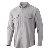 HUK Men's A1a Long Sleeve Fishing Button Down Shirt +30 UPF