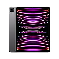 Apple iPad Pro 12.9-inch (6th Generation): with M2 chip, Liquid Retina XDR Display, 1TB, Wi-Fi 6E + 5G Cellular, 12MP front/12MP and 10MP Back Cameras, Face ID, All-Day Battery Life – Space Gray