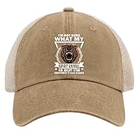 I'm Not Sure What My Spirit Animal is But I'm Confident It Has Rabies Hats for Womens Baseball Cap