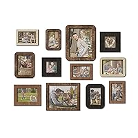 12 Piece Wooden Picture Frame Set Different Frames 4x4 4x6 5x7 8x10 7 Color Options Photo Gallery Collage For Wall