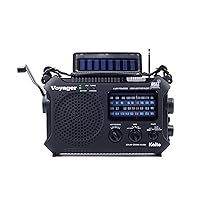 Kaito KA500 5-way Powered Emergency AM/FM/SW NOAA Weather Alert Radio with Solar,Dynamo Crank,Flashlight and Reading Lamp, Color Black
