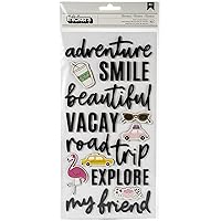Pebbles 0646247340204 Thickers Chasing Adventures-Phrase and Icons-Foam (62 Piece), Black
