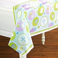 Amscan Sweet Christening Plastic Table Cover, 54