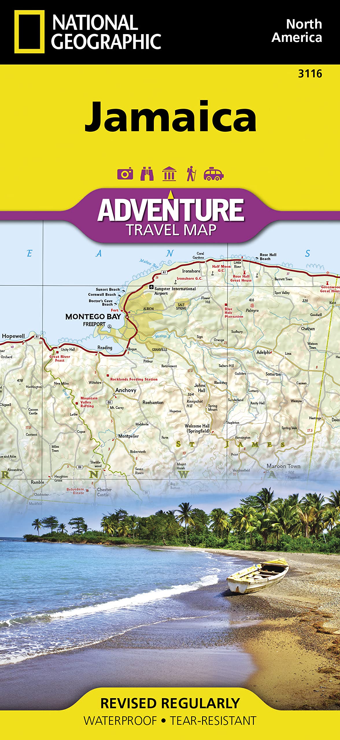 Jamaica Map (National Geographic Adventure Map, 3116)