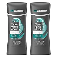 DOVE MEN + CARE Antiperspirant hydrating, water-based deodorant Juniper Woods with our best non-irritant formula 2.6 oz 2 Count