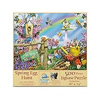 SUNSOUT INC - Spring Egg Hunt - 500 pc Jigsaw Puzzle by Artist: Lori Schory - Finished Size 18