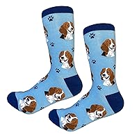 Socks - Fun Unisex Crazy Pet Lover Novelty Funny Gifts for Dog Lovers Cute Pattern Casual Crew One Size Fits most