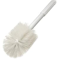 Industial Tank Brush Pipe Brush, Drain Brush with Handle for Commercial Kitchens, Polyester, 5 Inch, White