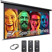 Elite Screens Spectrum RC1 Remote, 125-INCH Diag 16:9, Motorized Projection Screen Movie Home Theater 4K/8K Ultra HD Ready Drop Down, ELECTRIC125H2