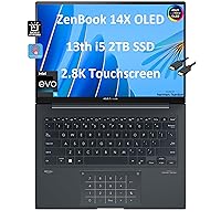 Asus ZenBook 14 14X OLED 14.5/inch QHD+(2880x1800)120Hz Touchscreen(Intel 13th Gen i5-13500H(Beat i7-1250U),8GB RAM,2TB SSD) Laptop,NumberPad,Backlit,FHD Webcam,IST HDMI,Win 11 Home Inkwell Gray