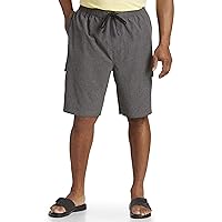 Harbor Bay by DXL Men's Big and Tall 4-Way Stretch Solid Swim Trunks | Elasticized Waistband with Drawstring