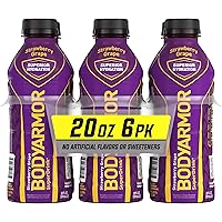 BODYARMOR Sports Drink Sports Beverage, Strawberry Grape, Coconut Water Hydration, Natural Flavors With Vitamins, Potassium-Packed Electrolytes, Perfect For Athletes, 20 Fl Oz (Pack of 6)