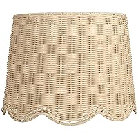 Unbleached Rattan Drum Lamp Shade 13x15.5x11.75 (Spider) - Springcrest