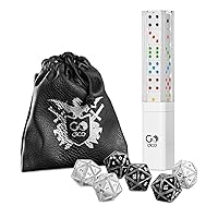 Ultimate GoDice Pack - 6 Smart Connected Dice & Converter Shell Set (D20, D12, D100, D10, D8, D4) for Role-Playing Games. Compatible with DND Platforms: Roll20, Foundry & Discord App. Cool Tech Gift