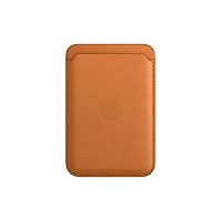 Apple Leather Wallet with MagSafe (for iPhone) - Now with Find My Support - Golden Brown