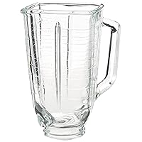 Oster 5-Cup Glass Square Replacement Blender Jar, 4.5
