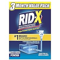 RID-X Septic Treatment, Septic Tank Treatment, 3 Month Supply Of Powder, 29.4 oz