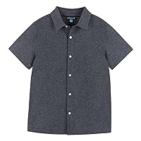 Boys' Short Sleeve Button-Down Shirts, Stylish Summer Spring Shirts for Boys, Lightweight and Breathable