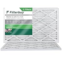 Filterbuy 12x22x1 Air Filter MERV 8 Dust Defense (2-Pack), Pleated HVAC AC Furnace Air Filters Replacement (Actual Size: 12.00 x 22.00 x 1.00 Inches)