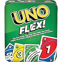 Mattel Games UNO Flex Card Game for Family Night Where Cards Change Color When Flexed in Collectible Tin Box