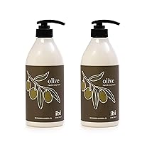 IBI Mineral Oil Free Daily Moisturizing Lotion Hand and Body Lotion For Dry Skin Made In Korea, 2 Pump Bottle (Olive, 25.4 oz-750ml)