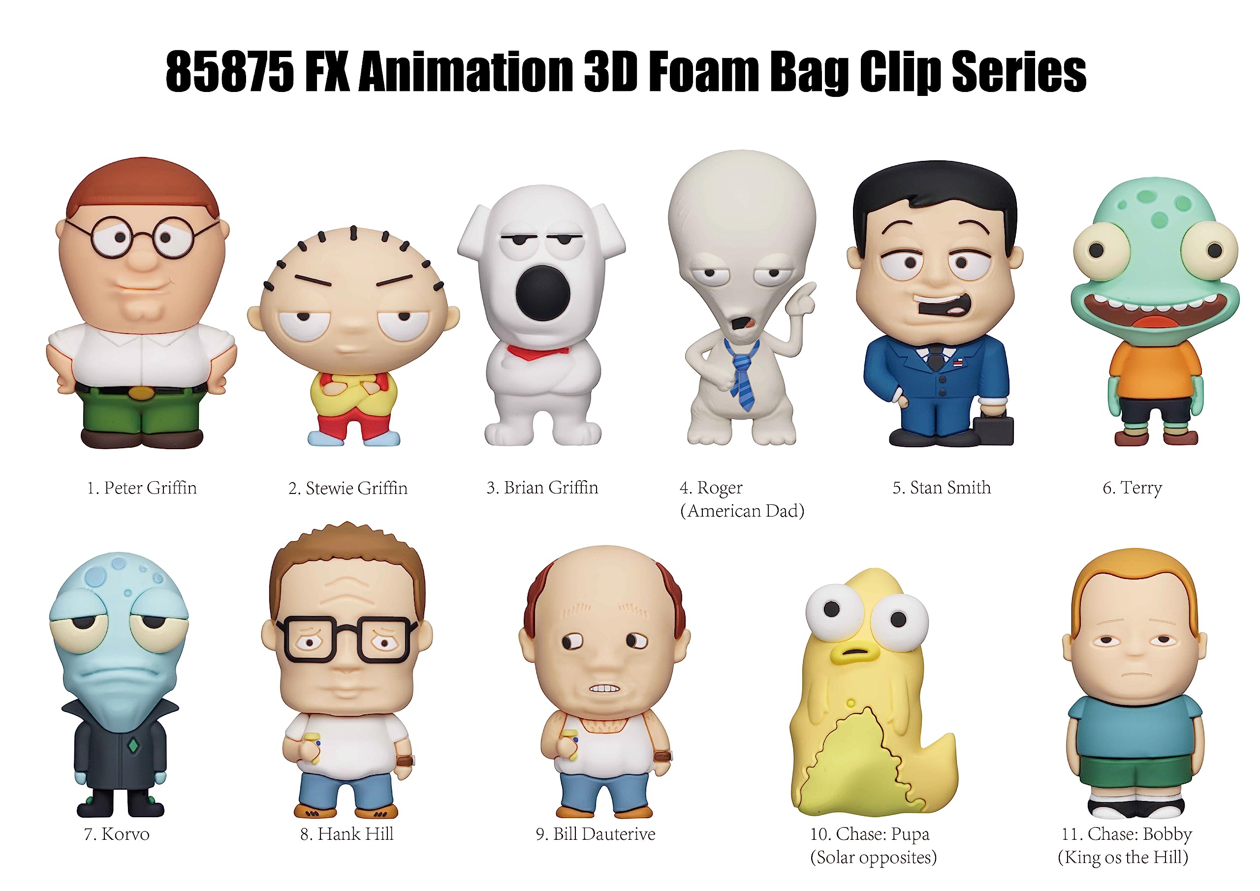 Monogram International FX Animation 3D Foam Bag Clip Series