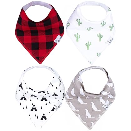 Copper Pearl Baby Bandana Drool Bibs for Drooling and Teething 4 Pack Gift Set “Phoenix Set