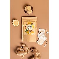 Ginger Honey Lemon Tea Bag Instant Hot or Cold Beverage Herbal Ginger Tea - Easy to Brew Ginger and Honey Lemon Tea (25)