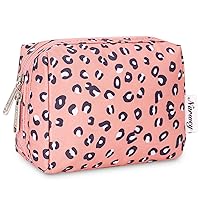 Narwey Small Makeup Bag for Purse Travel Makeup Pouch Mini Cosmetic Bag for Women (Leopard, Small)