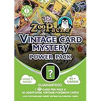 Zoo Packs TCG Vintage 1999 40 Card Lot - 1 1ST Edition Stamped Card Per Pack Guaranteed! | Compatible with Pokemon Cards