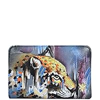Anuschka Two-Fold Small Organizer Wallet-1166, Abstract Leopard