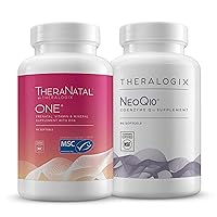 TheraNatal One + NeoQ10 Bundle - Prenatal Vitamin & Enhanced Absorption CoQ10 Supplement (90 Day Supply)