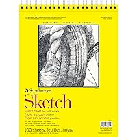 Strathmore 300 Series Sketch Pad, 11x14 inch, 100 Sheets, Top Wire - Artist Sketchbook for Drawing, Illustration, Art Class Students