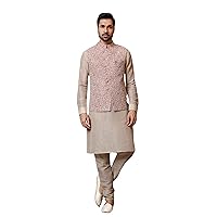 Indian Royal Designer Festival Wedding Traditional Ethnic Wear Kurta Pyjama With Nehru Jacket For Men