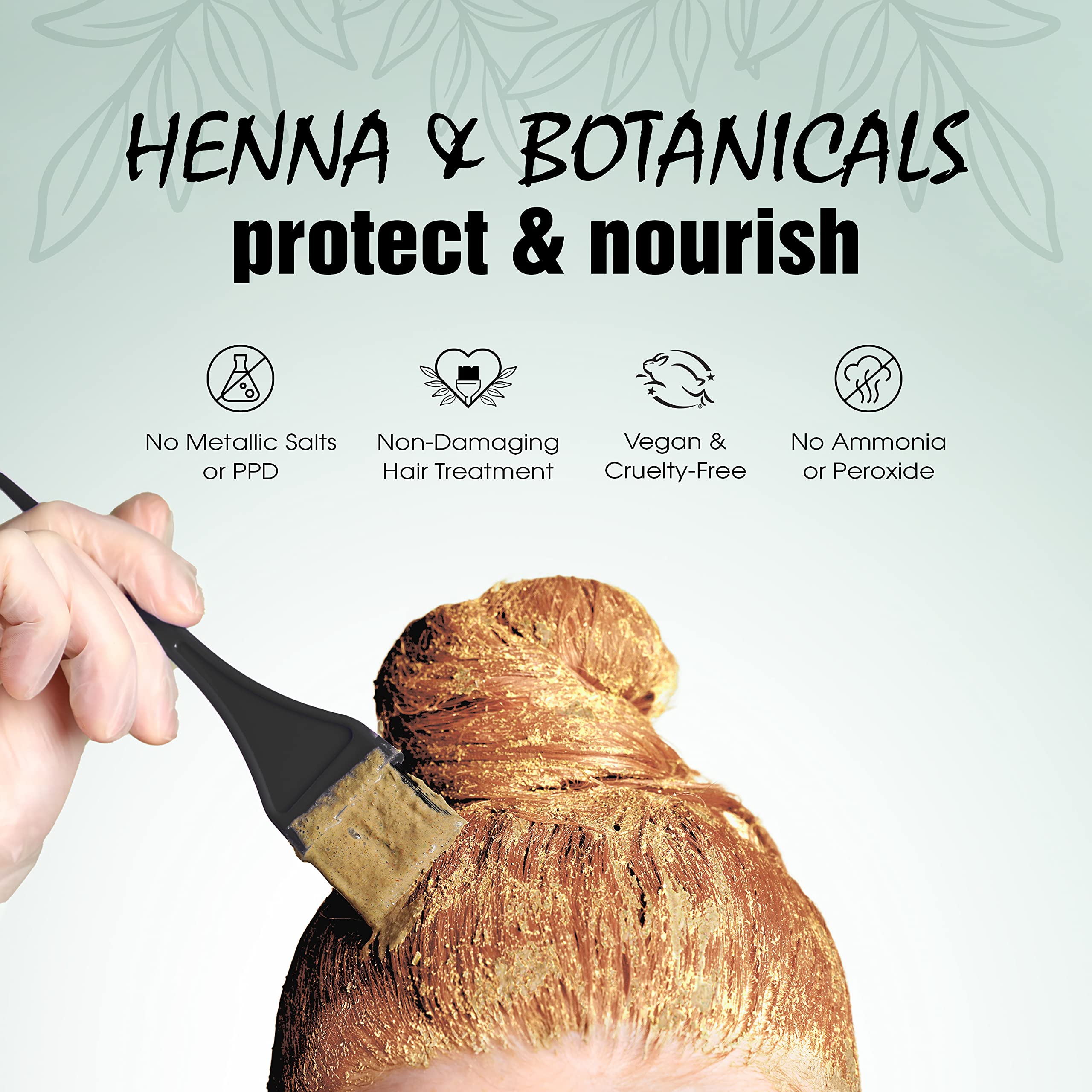 Light Mountain Henna Hair Color & Conditioner - Auburn Hair Dye for Men/Women, Organic Henna Leaf Powder and Botanicals, Chemical-Free, Semi-Permanent Hair Color, 4 Oz  