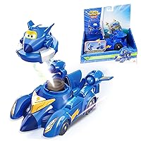 Alpha Group Super Wings Jerome Spinning Battling Tops & Cars Toys, Blue Car Toys for Toddlers 1-3, Little People Race Toy Cars for 5 Year Old Boys, Best Gifts for Kids Boys Girls