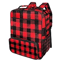 Travel Backpack,Work Backpack,Back Pack,Classic Red Plaid,Backpack