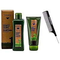 𝐒𝐚𝐥𝐞𝐫m Biokera MOISTURIZING Shampoo & Mask Conditioner DUO SET, Hydration & Boost Moisture for Dull, Brittle, Dehydrated Hair (W/Comb) Masque (300 ml (10.8 oz) + 200 ml (6.9 oz) DUO KIT)