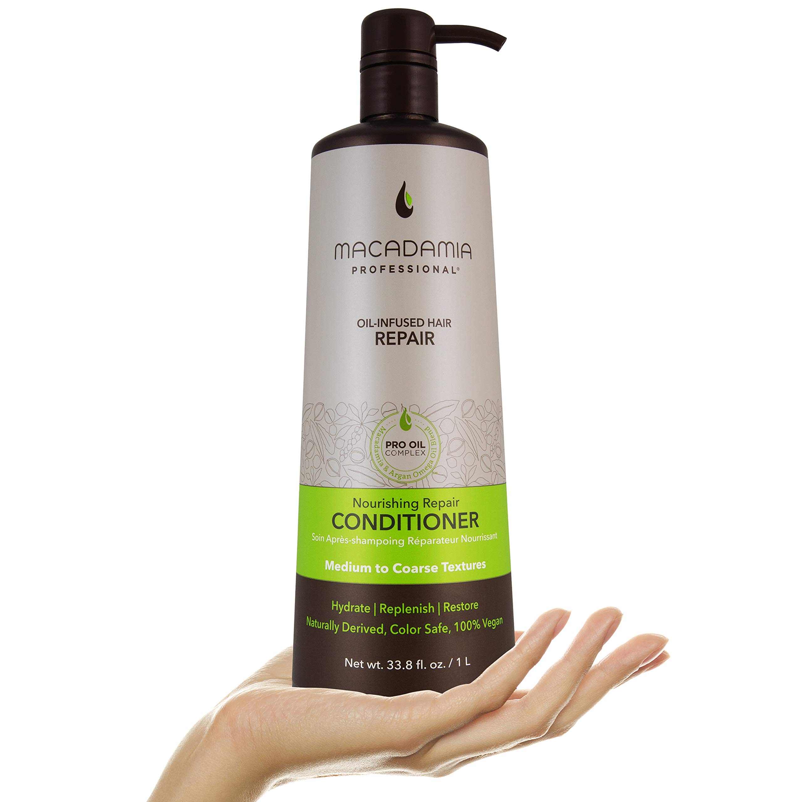 Macadamia Professional Hair Care Sulfate & Paraben Free Natural Organic Cruelty-Free Vegan Hair Products Nourishing Repair Hair Conditioner, 33.8 oz, Green