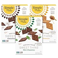 Simple Mills Sweet Thins Cookies Variety Pack, Seed and Nut Flour (Mint Chocolate Chip, Honey Cinnamon, Chocolate Brownie) - Gluten Free, Paleo Friendly, Healthy Snacks, 4.25 Ounce (Pack of 3)
