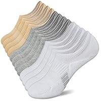No Show Socks Womens Athletic Cushion Ankle Footies Low Cut Socks 5-6 Pairs