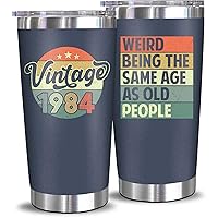 NewEleven 40th Birthday Gifts For Men Women - 1984 40th Birthday Decorations For Men Women - Turning 40-40 Year Old Gifts For Men, Women, Mom, Dad, Wife, Husband - 20 Oz Tumbler